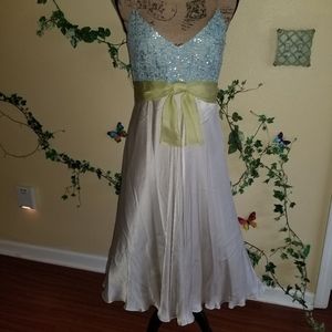 100% Silk Kay Unger Sequin Top Dress, size 6